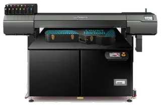 The Roland VersaOBJECT LO-640 F3 flatbed UV printer